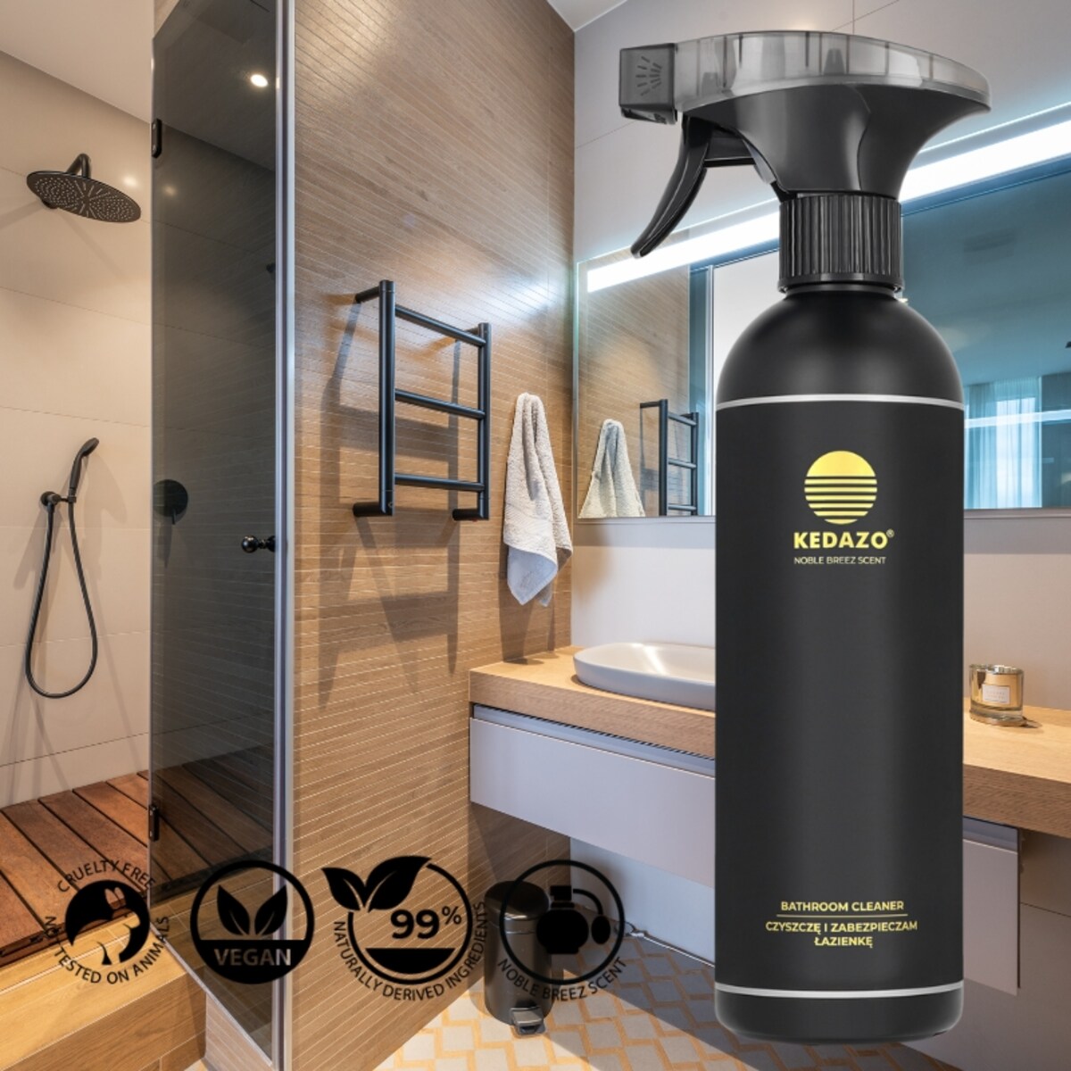 skuteczny płyn do czyszczenia łazienki -anti-kalk -KEDAZO Bathroom Cleaner