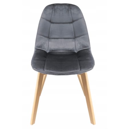 KRZESŁO skandynawskie TAPICEROWANE pikowane do kuchni salonu jadalni szare