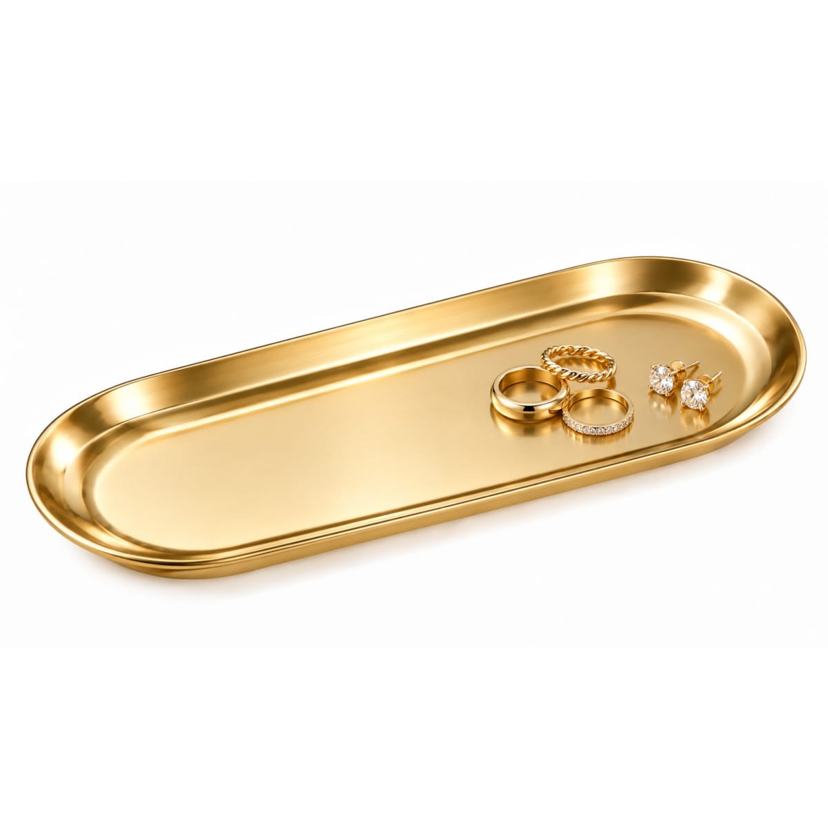 Taca dekoracyjna SHP MIDAS S złota metalowa 18 × 8,7 cm