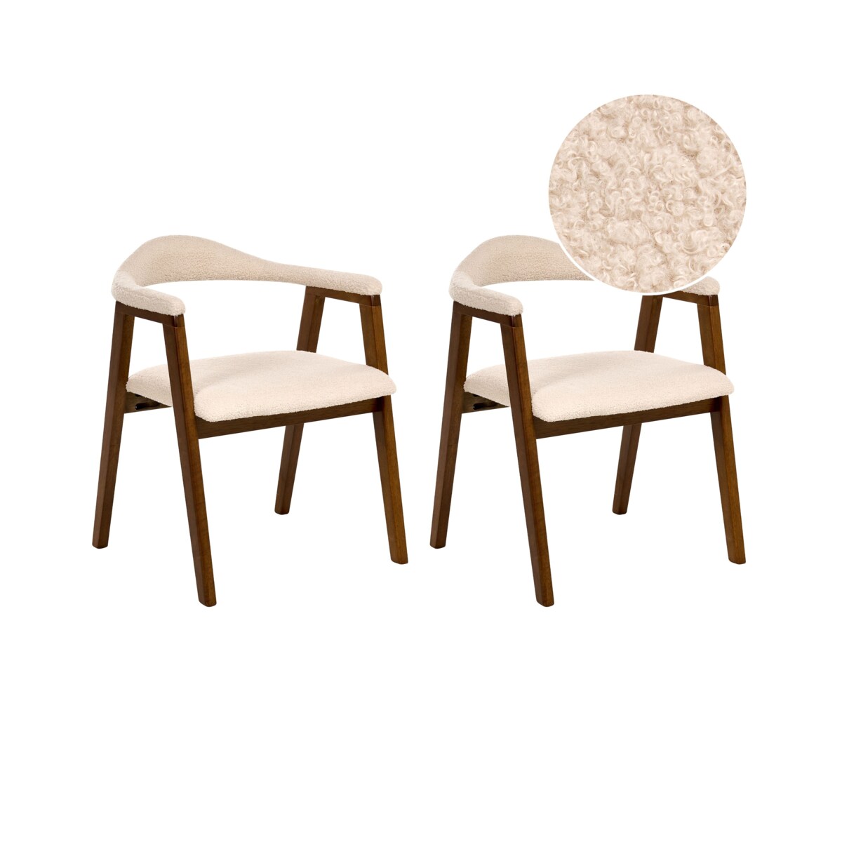 Zestaw 2 krzeseł do jadalni ONECO Drewno Ciemnobrązowy