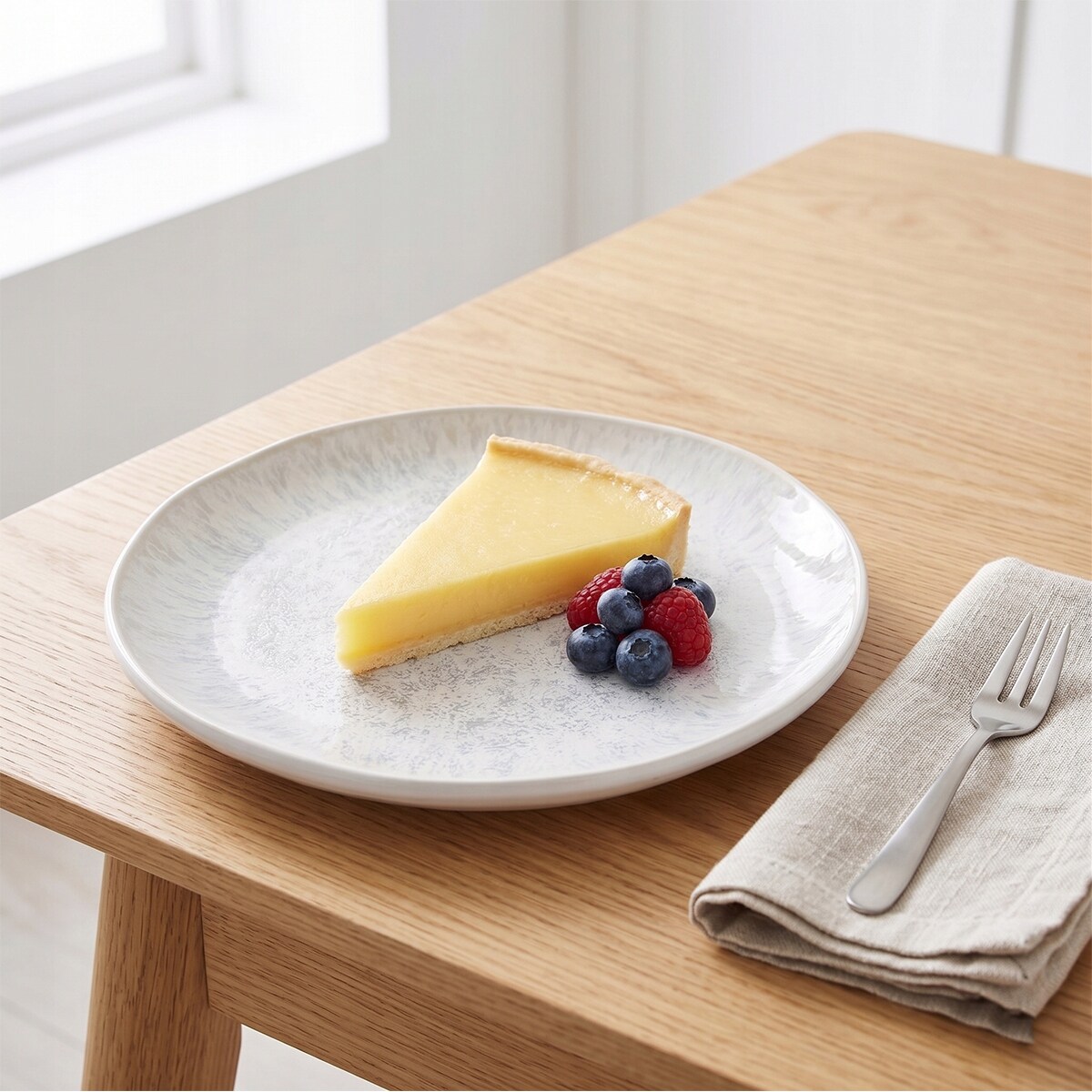 TALERZ DESEROWY 21cm BIAŁY CERAMICZNY TALERZYK SERWIS NA SZTUKI CIASTO