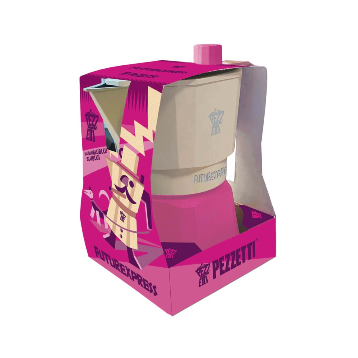 PEZZETTI FUTUREXPRESS Emaliowana kawiarka (1 filiżanka) - Różowy