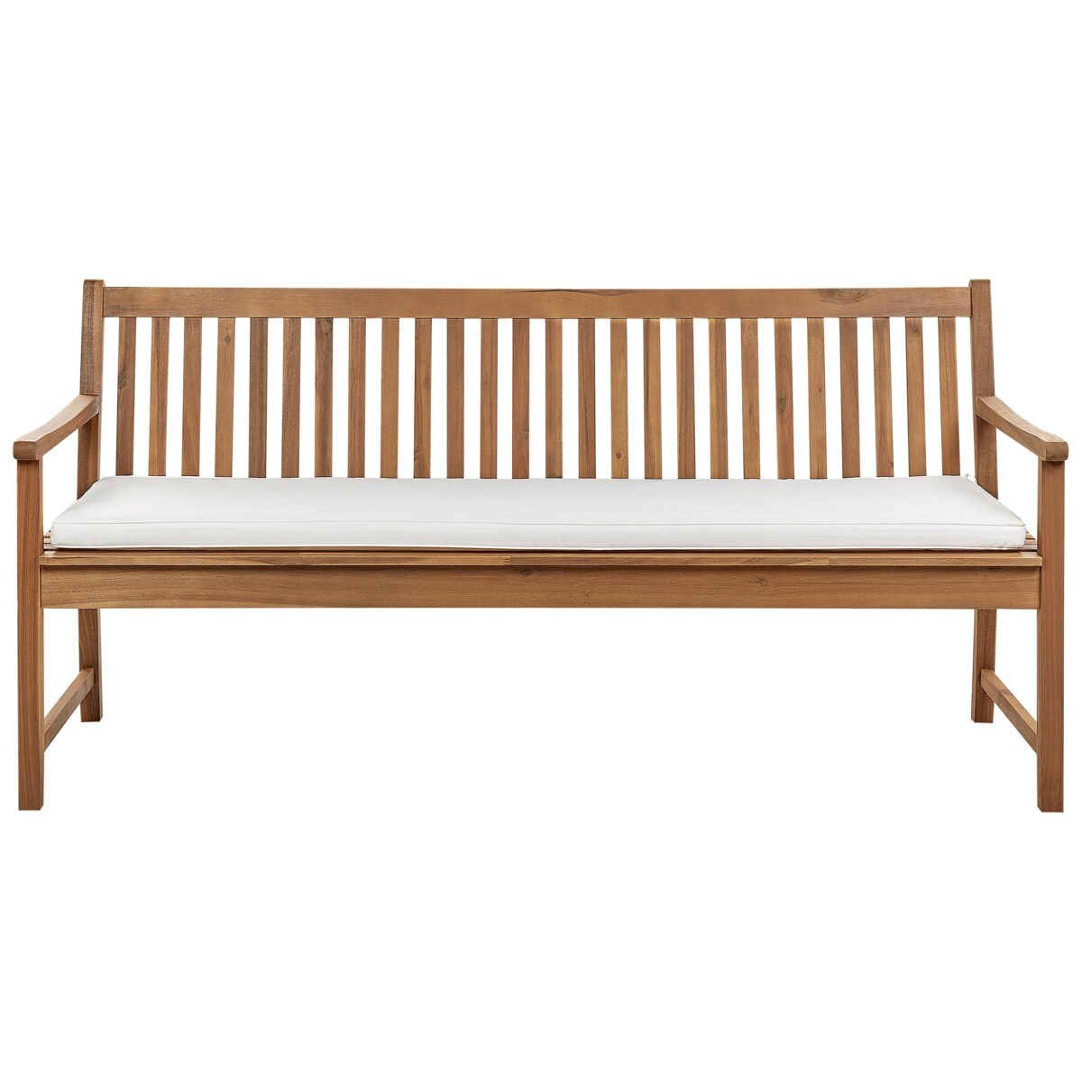 Poduszka na ławkę ogrodową VIVARA 169 x 50 cm Biały