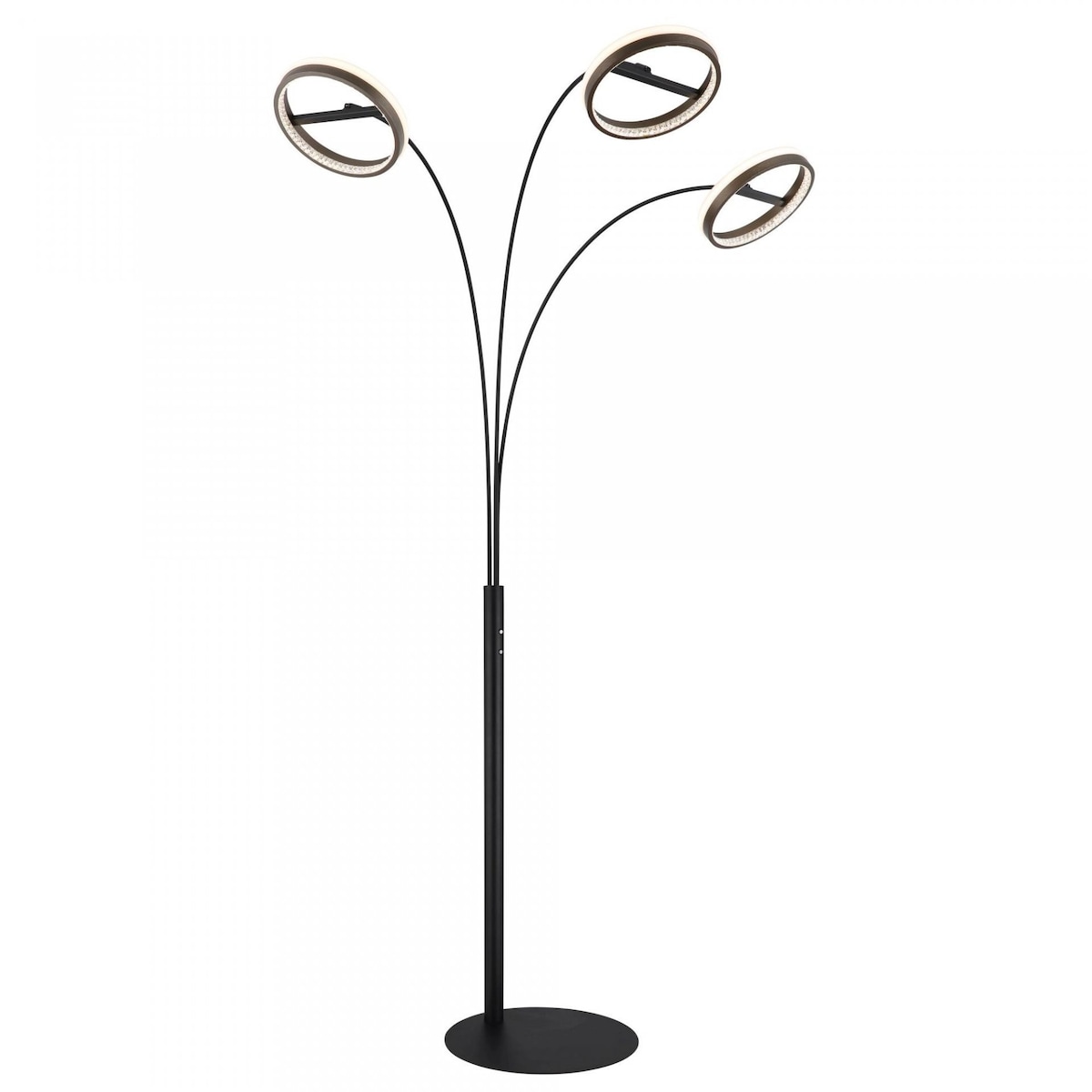 Lampa podłogowa LED 48W Globo DELLA 67179S1 czarna, ściemnialna, 3000/4000/6000K, 1500 lm