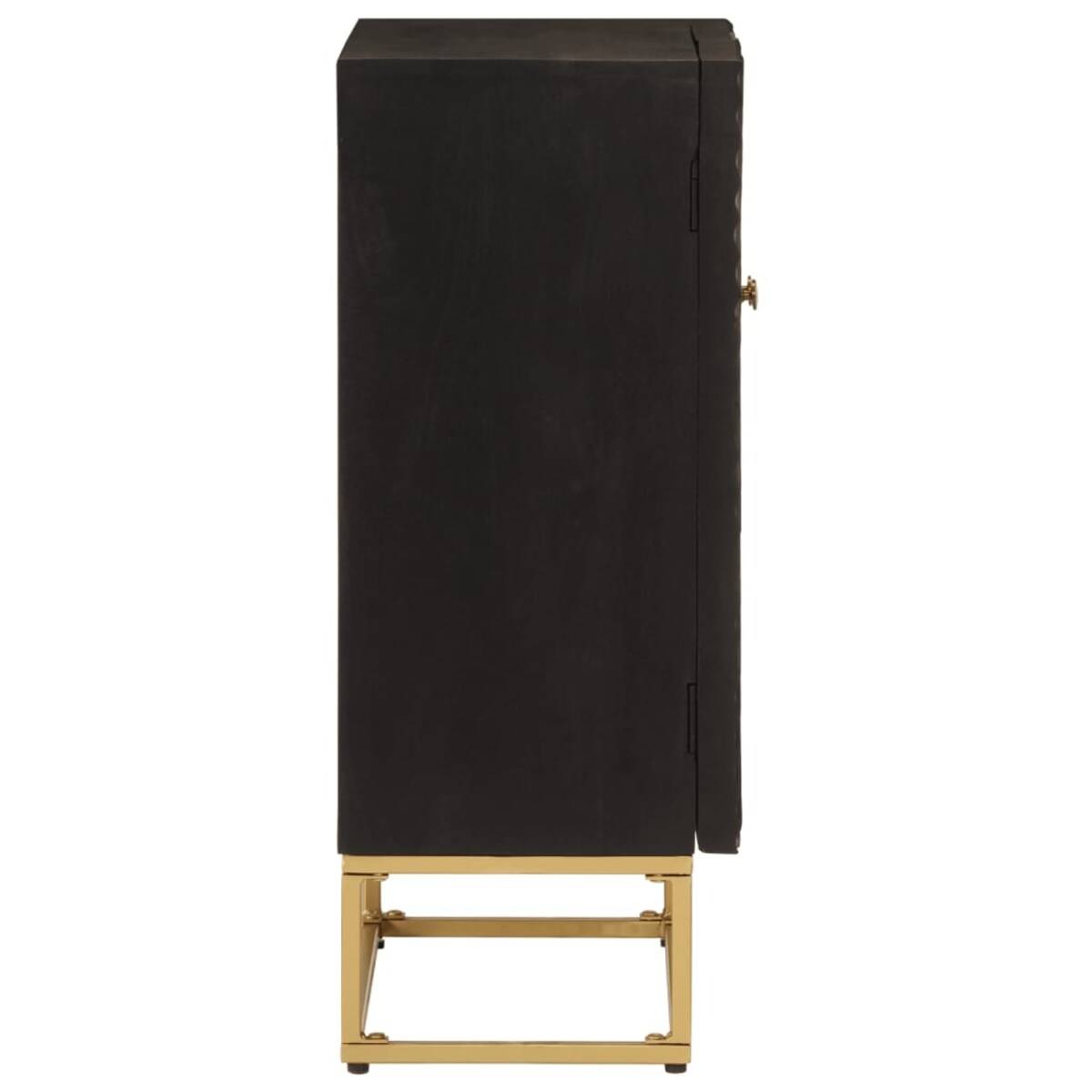 vidaXL Szafka, czarna, 55x30x76 cm, lite drewno mango i żelazo