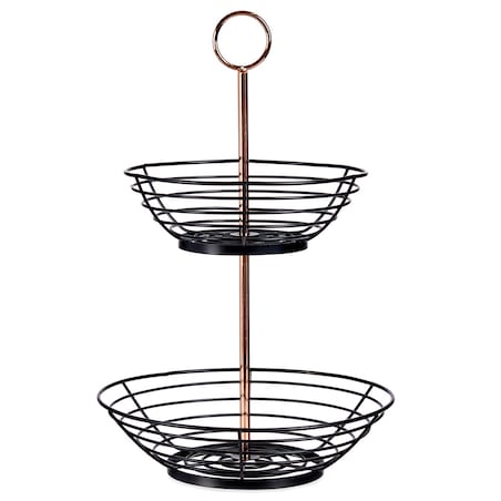 Patera 2 poziomowa na owoce 42,3x28,5x28,5 cm PIATTO DI FRUTTA