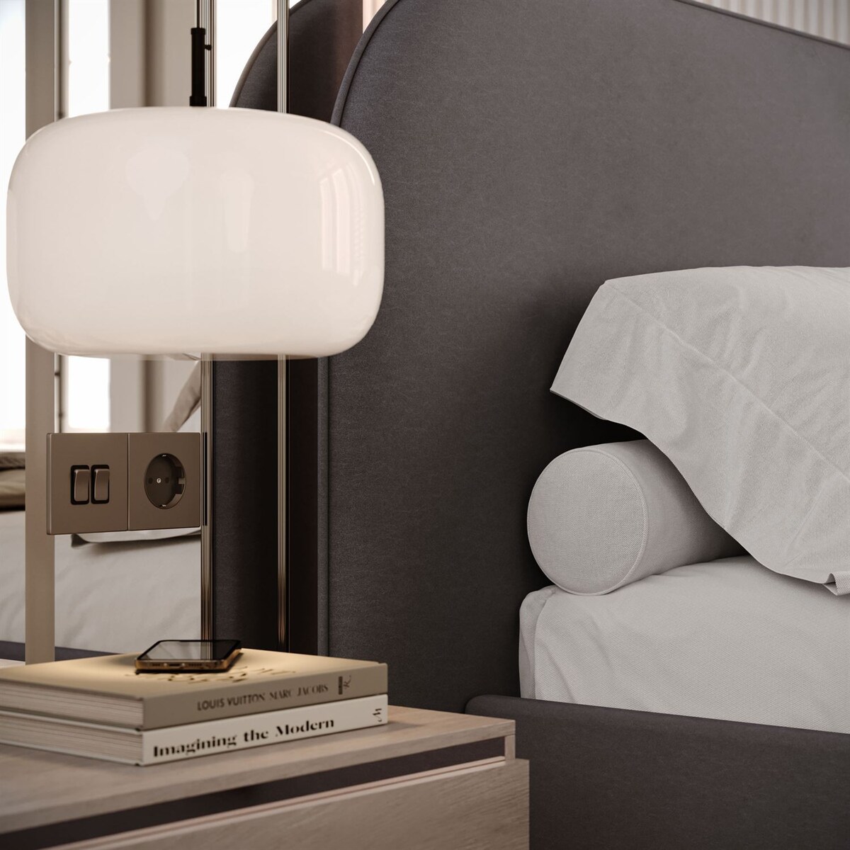 Łóżko tapicerowane OLIMPIA, pojemnik na pościel, s34, 160x200, Castel 93