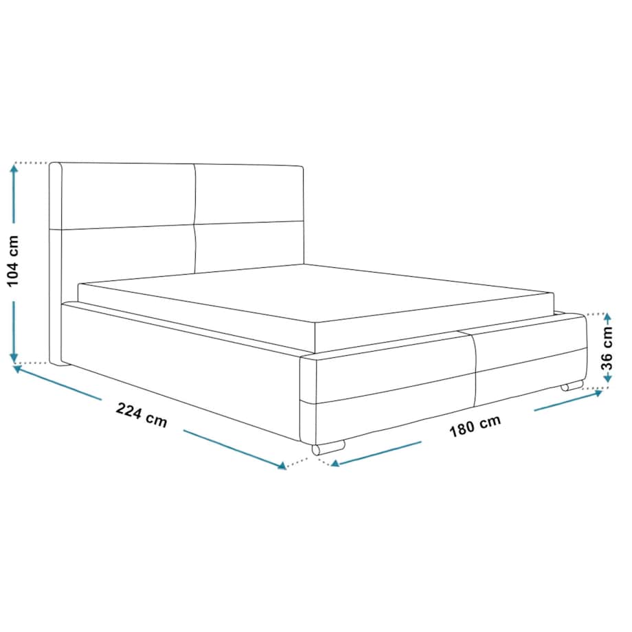 Łóżko tapicerowane 160x200 BEN 3- butelkowa zieleń