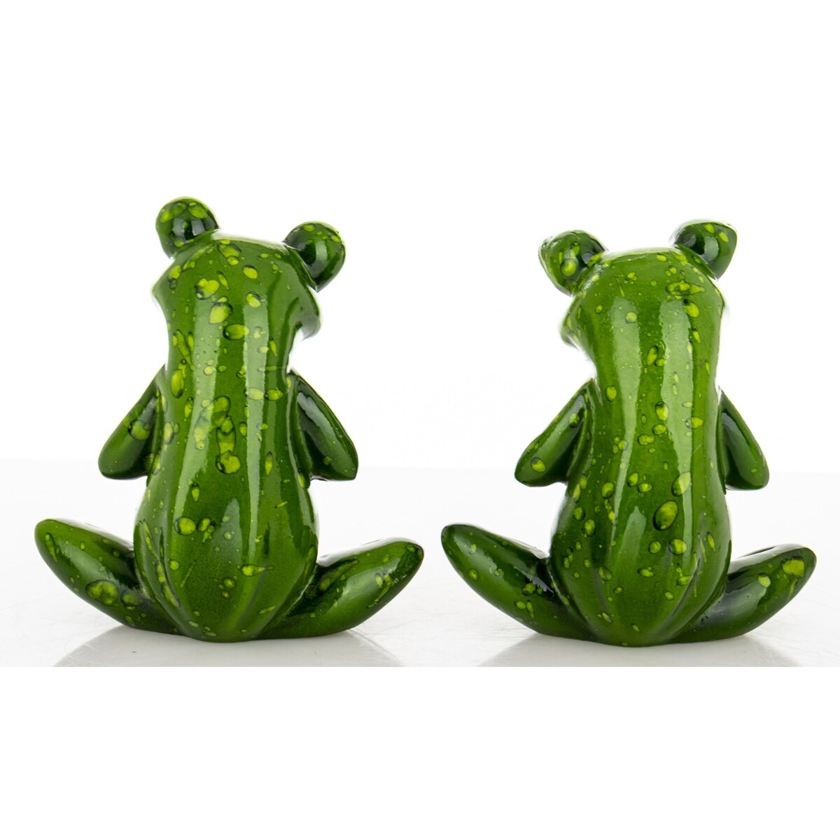 Dekoracja - para zielonych żabek 8,5x7,5x6 cm RANE pair