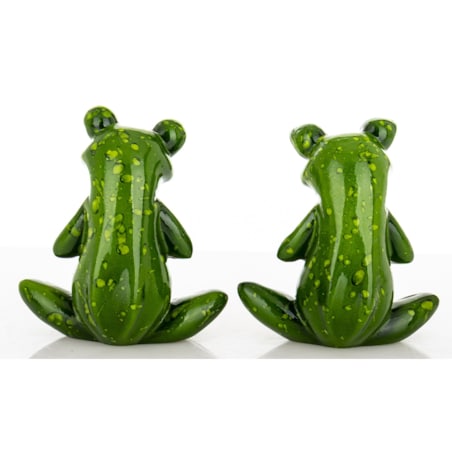 Dekoracja - para zielonych żabek 8,5x7,5x6 cm RANE pair