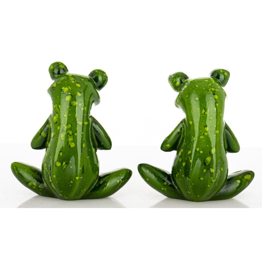Dekoracja - para zielonych żabek 8,5x7,5x6 cm RANE pair