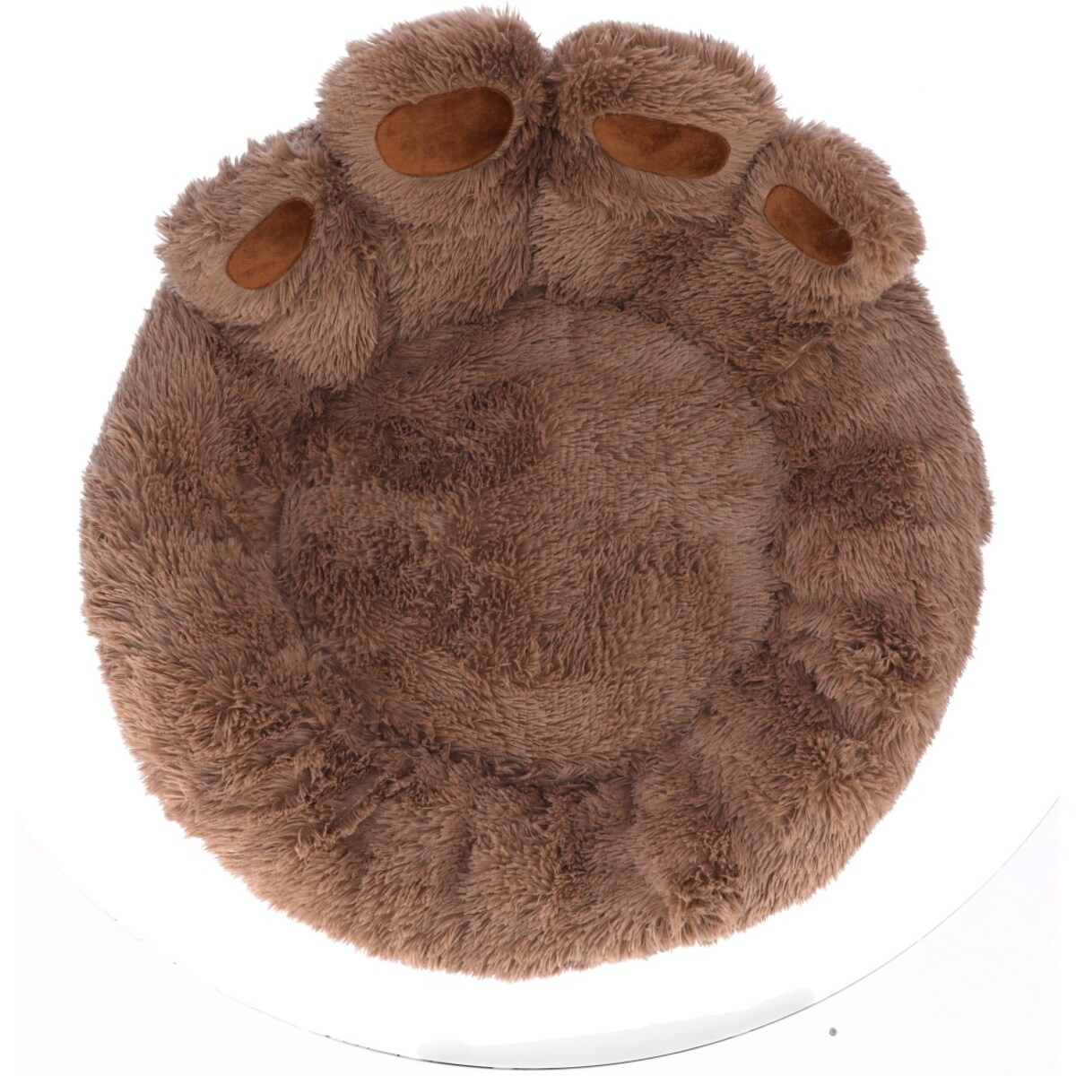 Pluszowe okrągłe legowisko 60x60 brązowe