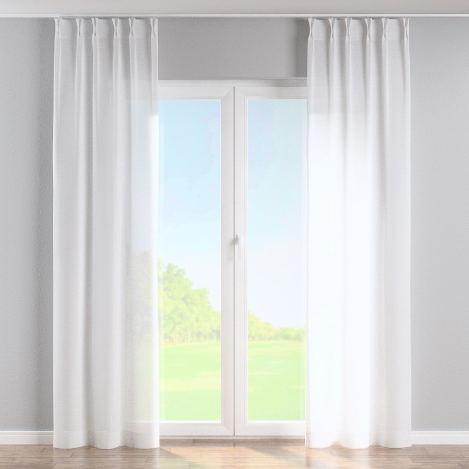 Zasłona na haczykach flex podwójnych 130x260 prześwitujący biały