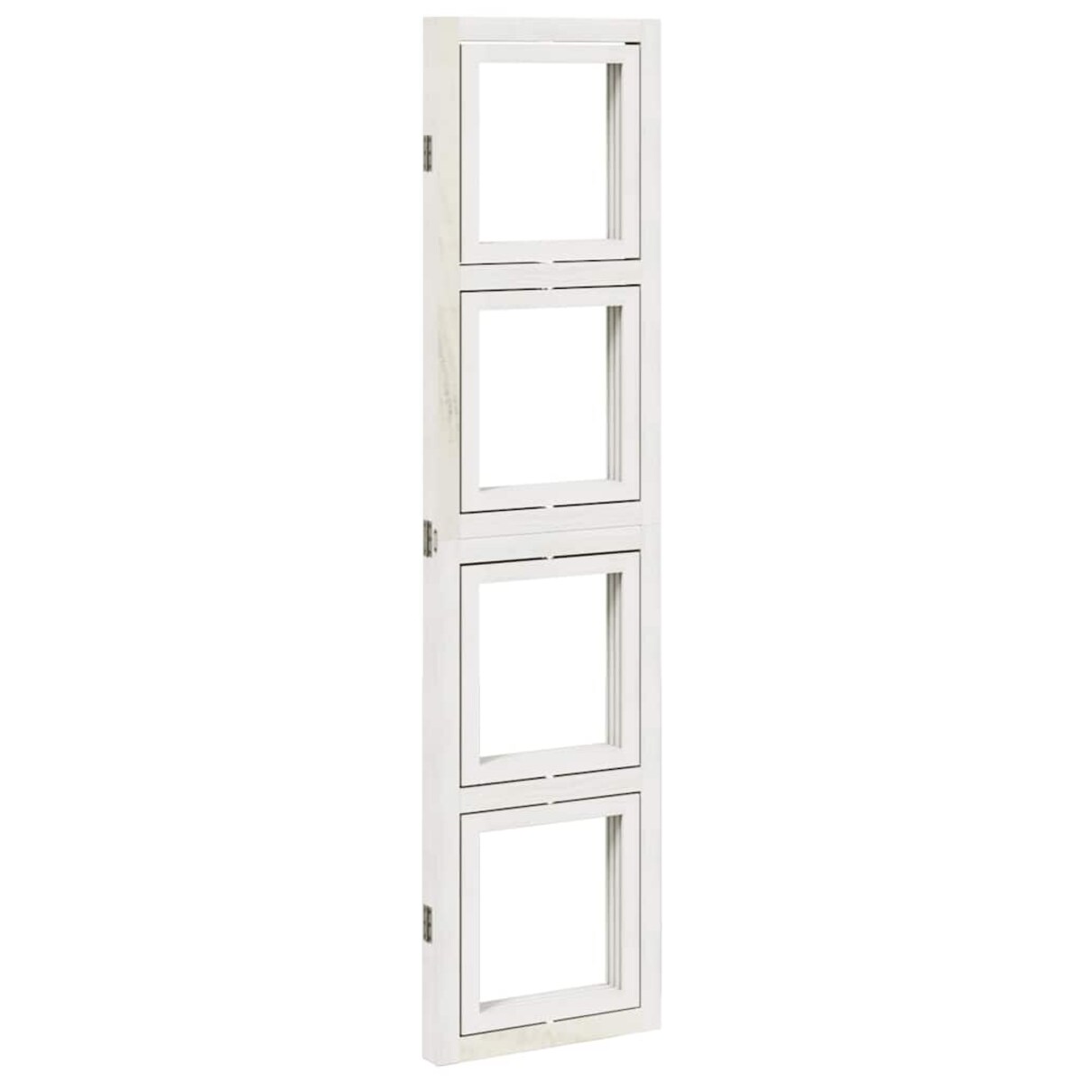 vidaXL Parawan pokojowy, 3-panelowy, biały, lite drewno paulowni