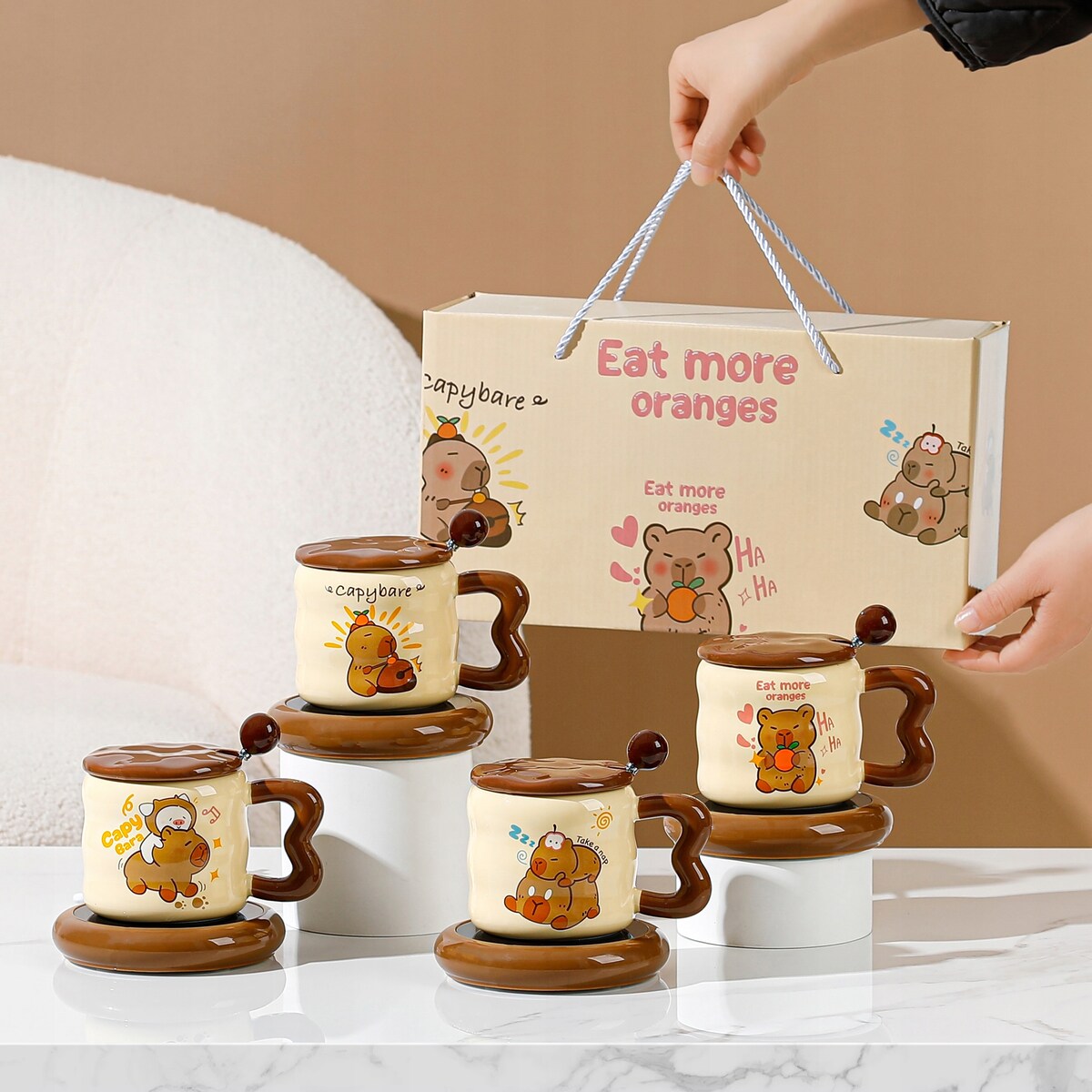 KUBEK DO KAWY HERBATY Podgrzewacz USB Łyżka Kabel Prezent KUBEK ŚWIĄTECZNY