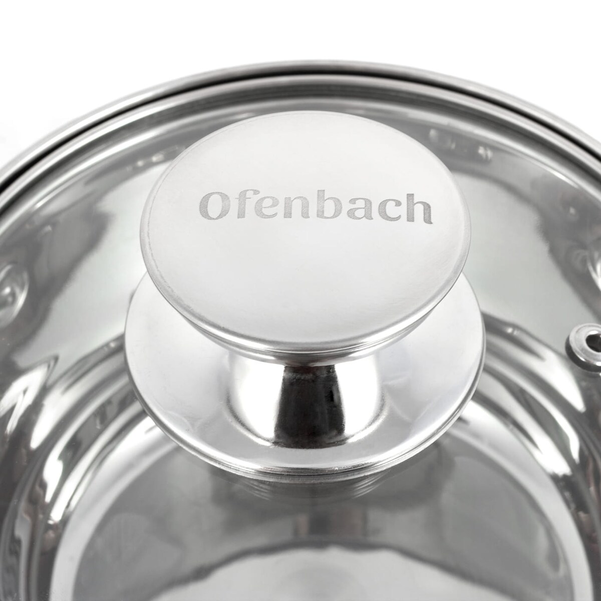 Garnek ze stali nierdzewnej z pokrywką 1.5L indukcja gaz OFENBACH