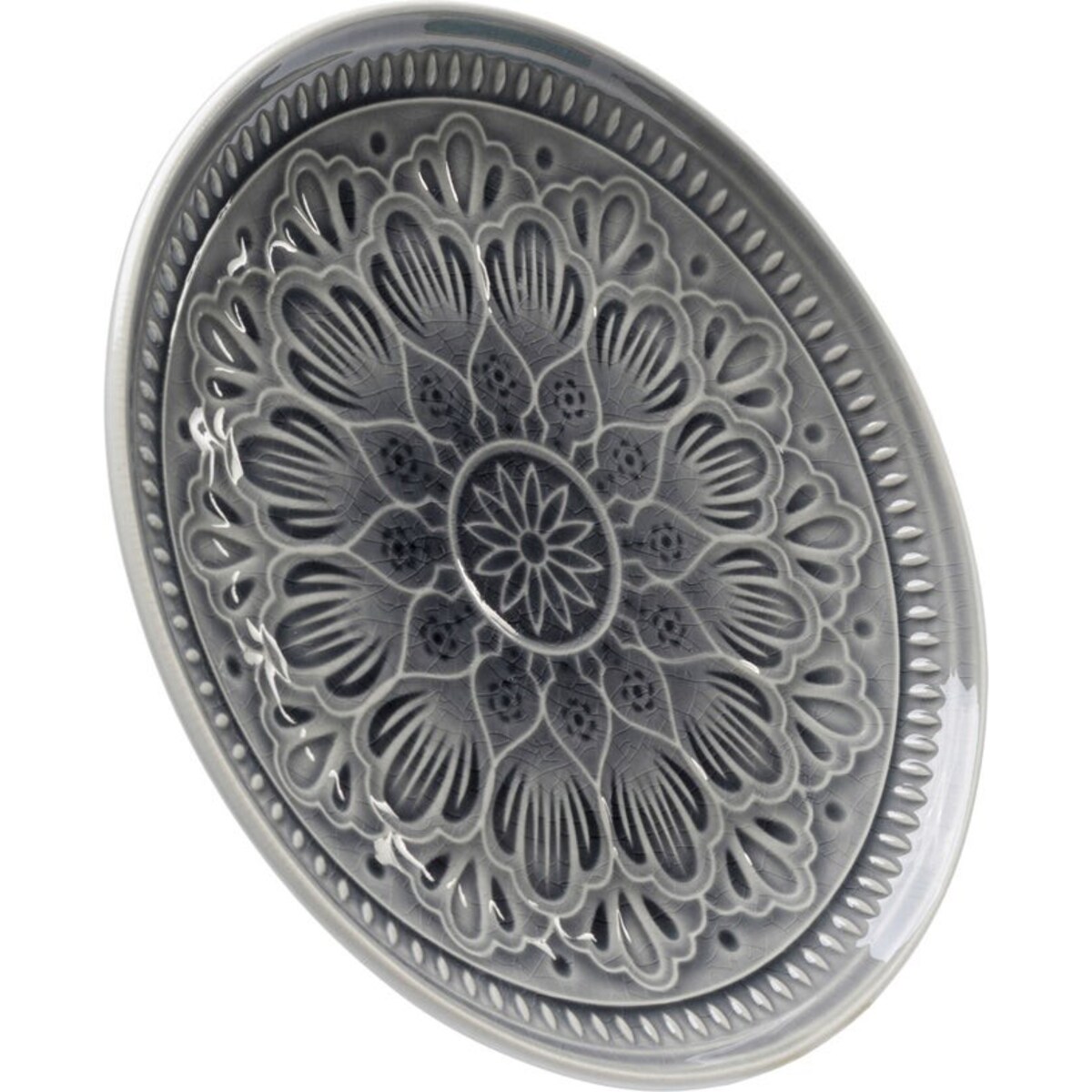 Talerz, patera, kamionkowa, Catalina 27,7 cm szary
