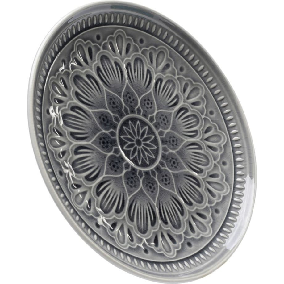 Talerz, patera, kamionkowa, Catalina 27,7 cm szary