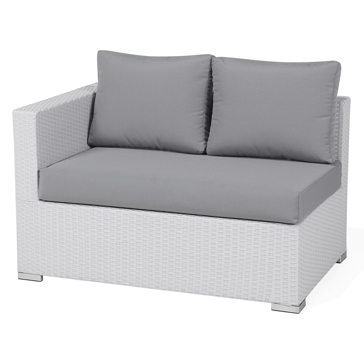 Zestaw ogrodowy z technorattanu 8-osobowy biały XXL