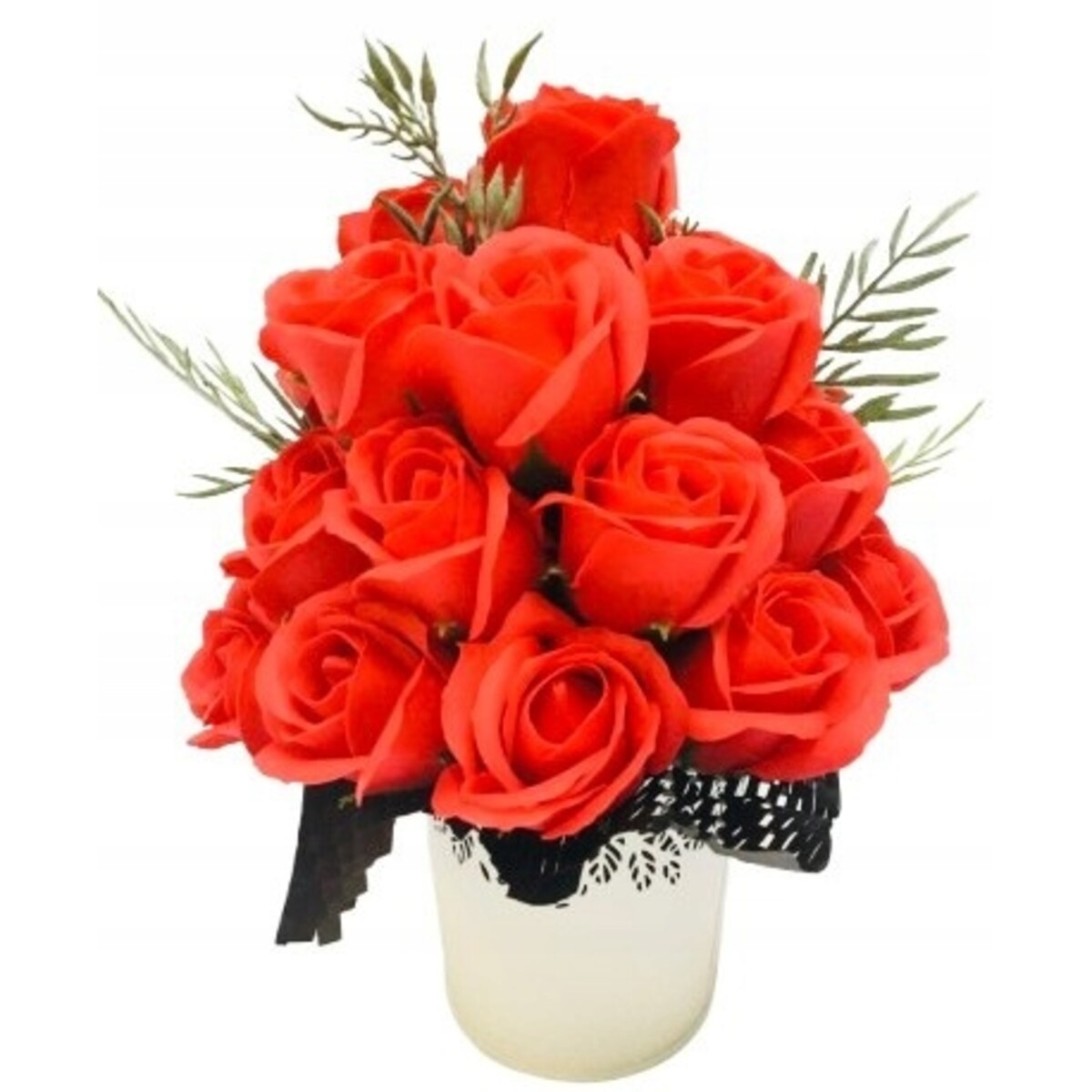 BUKIET KWIATY Z MYDŁA pachną róża czerwona na prezent upominek dla bliskich