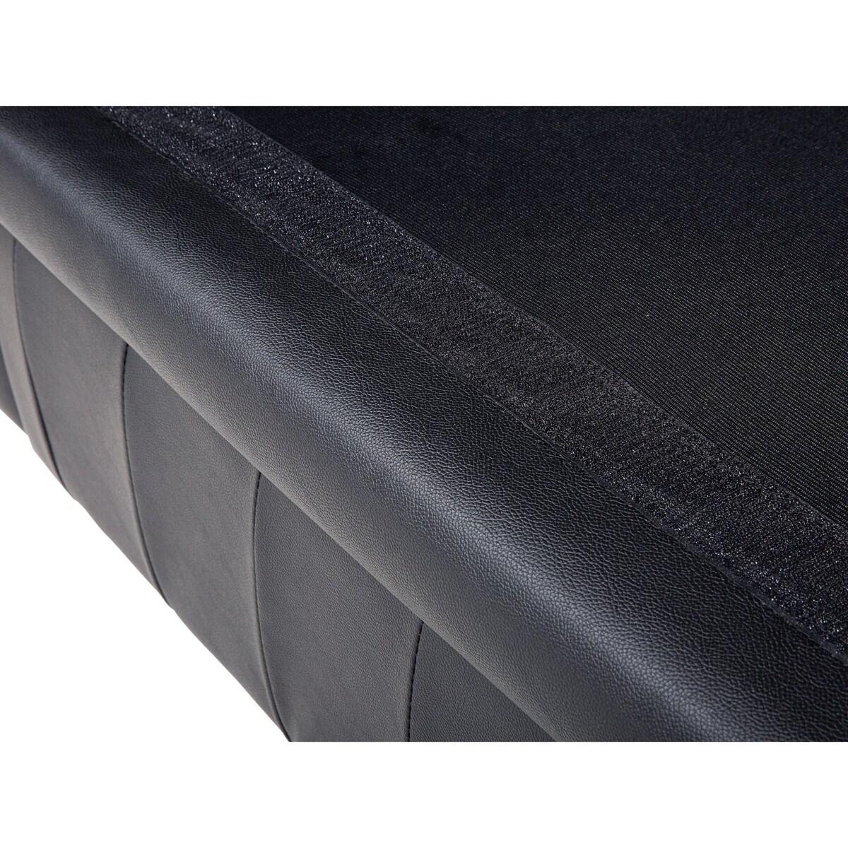 Sofa 3-osobowa skórzana czarna CHESTERFIELD