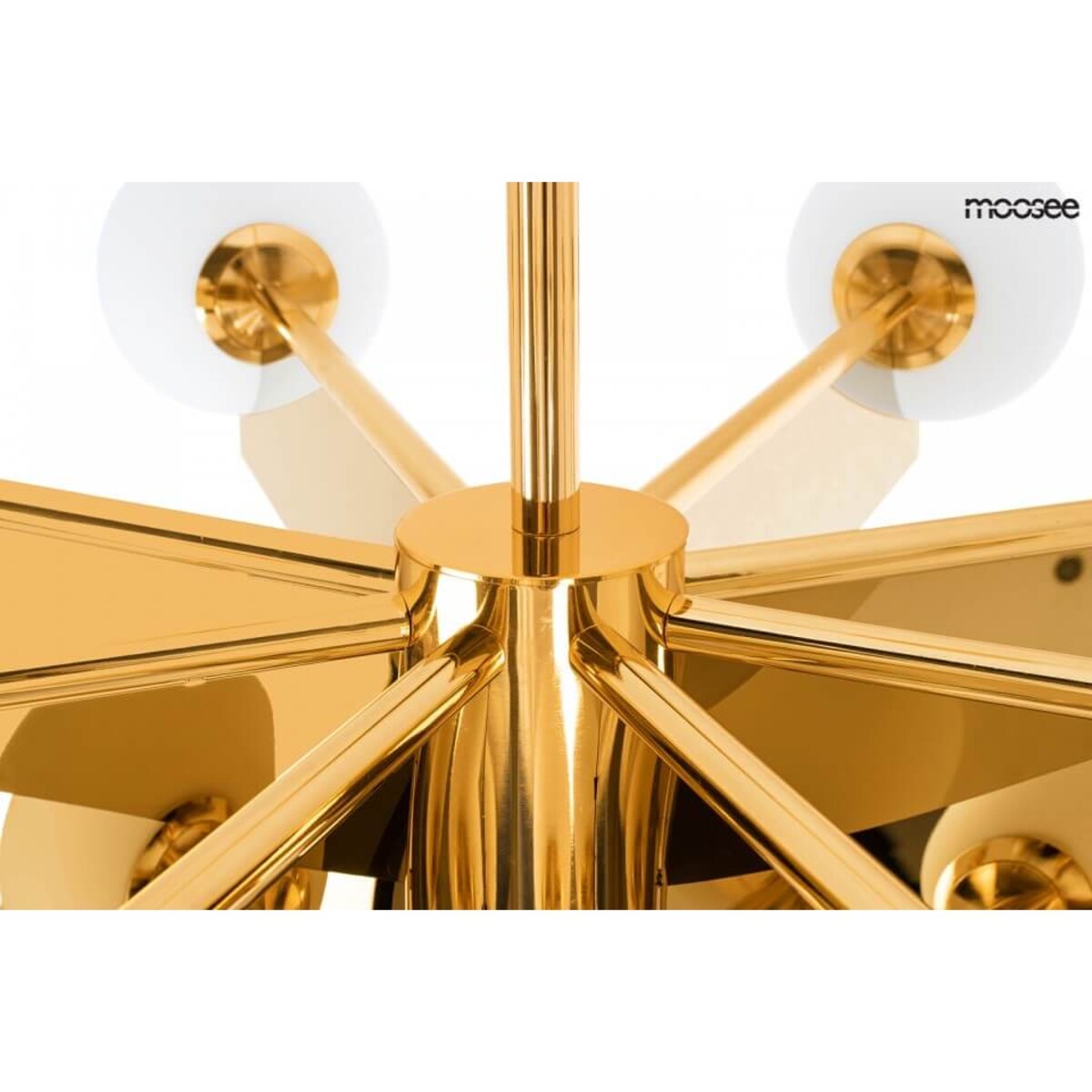 Lampa wisząca kulista Solei MSE010100141 Moosee wielopunktowa biały złota