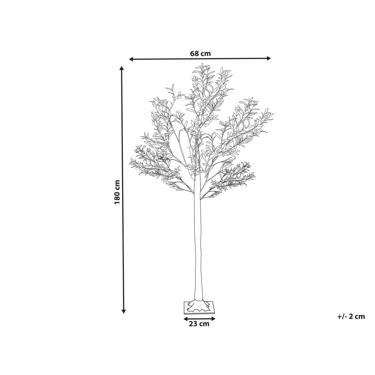Dekoracja ogrodowa LED drzewko ze światełkami 180 cm zielona CELIONI