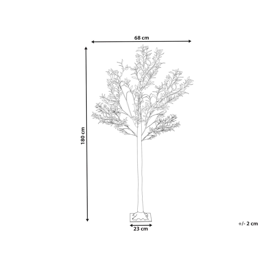 Dekoracja ogrodowa LED drzewko ze światełkami 180 cm zielona CELIONI