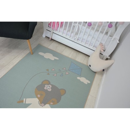 DYWAN dla dzieci LOKO Myszka zieleń 120x170 cm