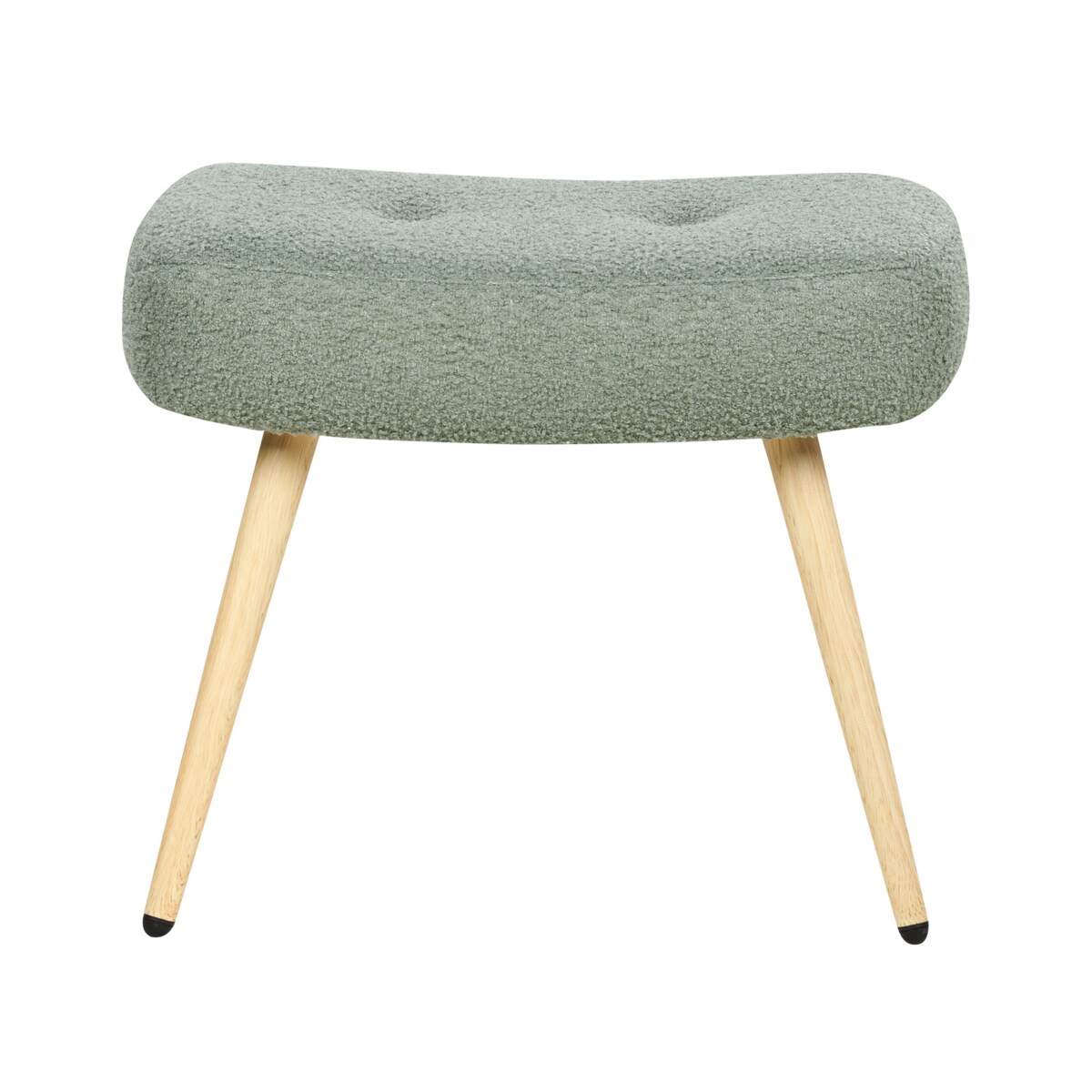 Fotel z podnóżkiem boucle jasnozielony VEJLE