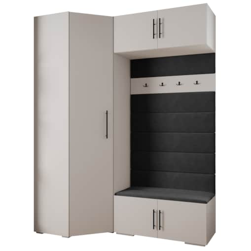 Garderoba do przedpokoju INOVA 3 Z21 biały+czarny+manila18