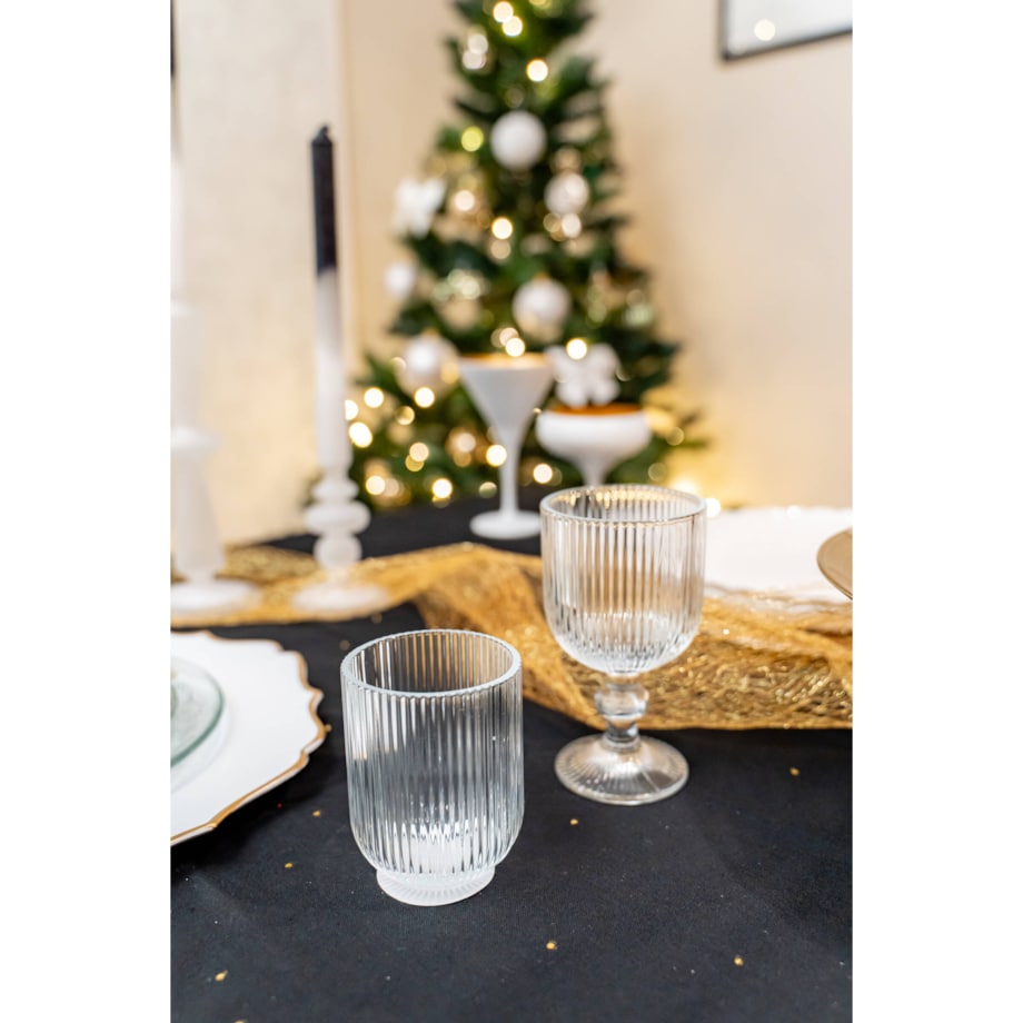 Szklanka w prążki, 270 ml, 6 sztuk