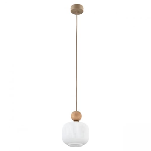 Lampa wisząca TK Lighting BALLO 11049 biało-beżowa E14 regulowana wysokość metal szkło 15 cm