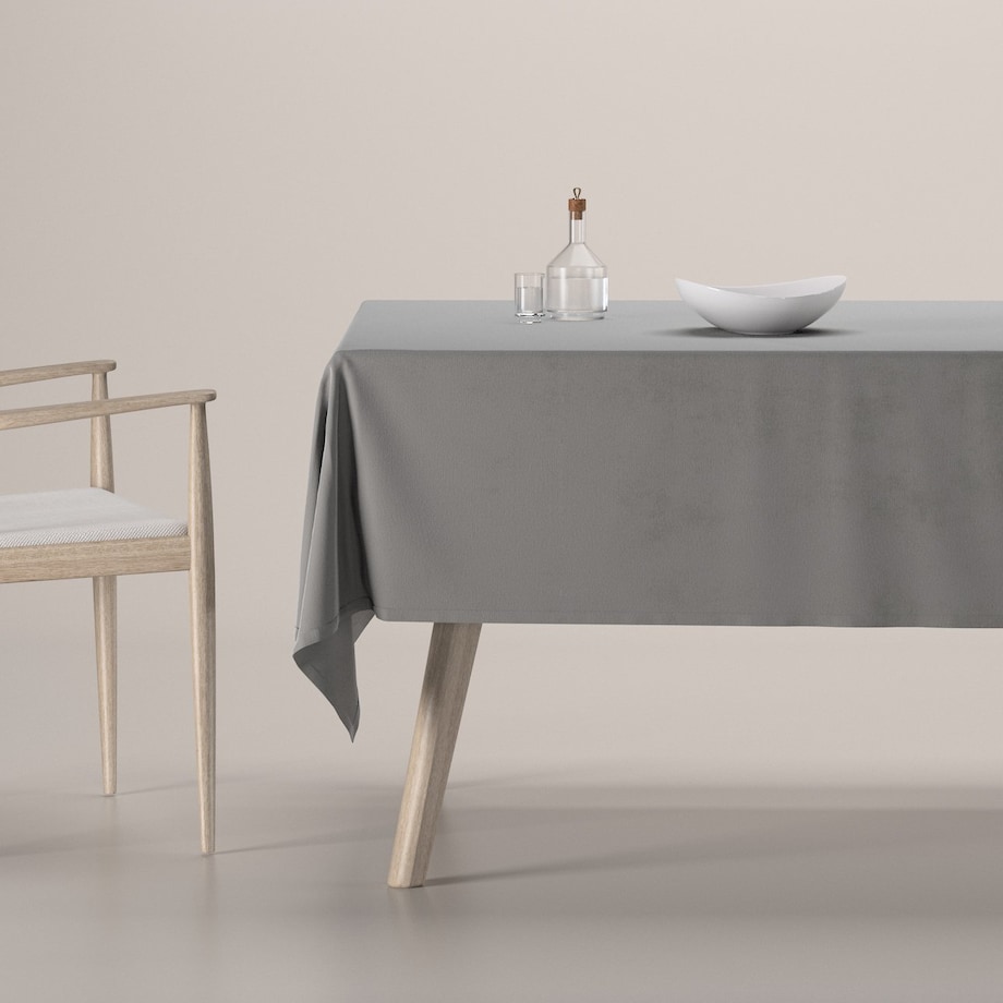 Obrus prostokątny, beżowo-szary, Crema