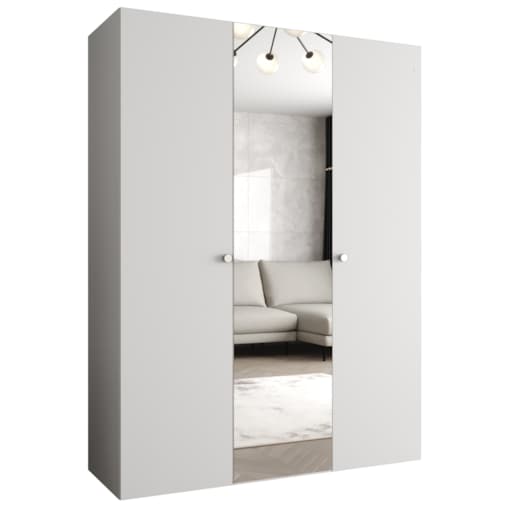 Szafa uchylna otwierana PARMA 2 150 wys. 202 cm Biały + u. Srebrny