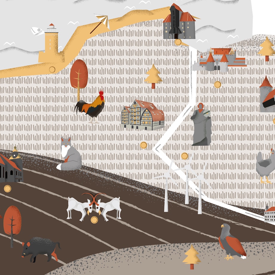 Naklejka Mapa polski beżowa, 150x100