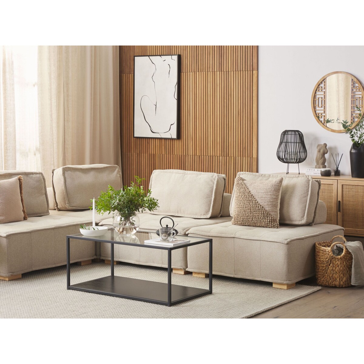 Stolik kawowy szklany czarny MEDORA