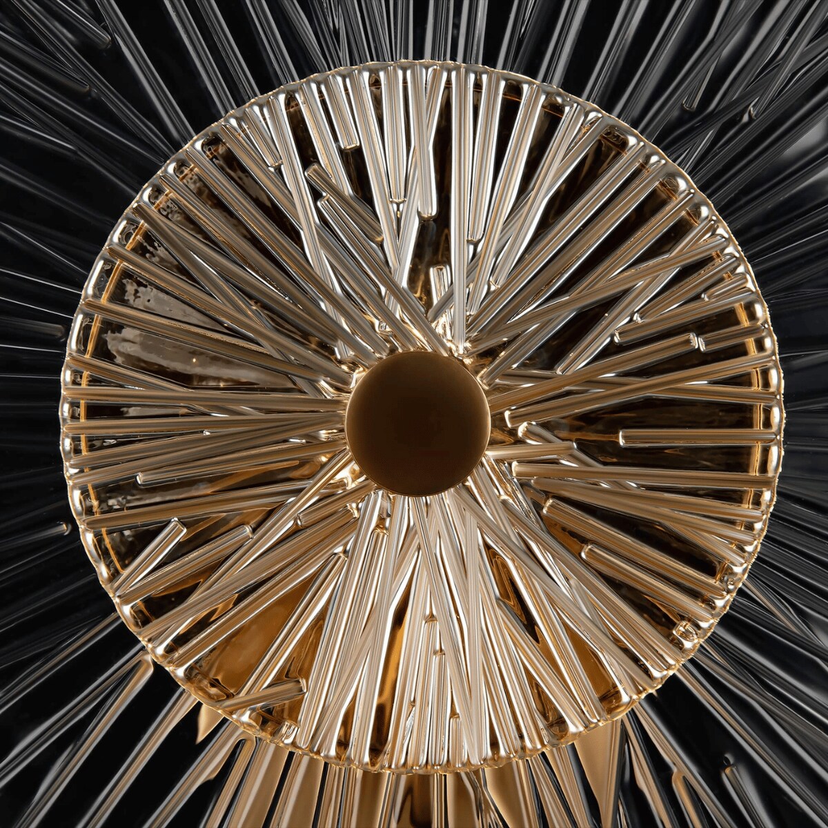 Kinkiet okrągły Aster MOD007WL-01G kryształowy złoty