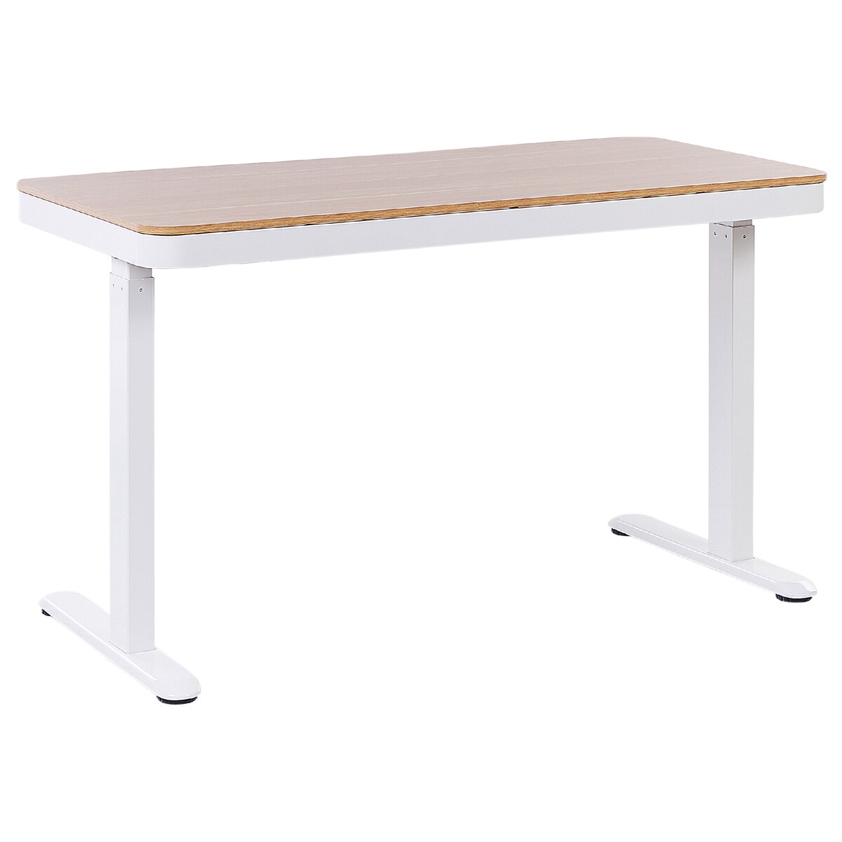 Biurko regulowane elektrycznie KENLY Brązowy/ biały 120 cm 60 cm Z portem USB
