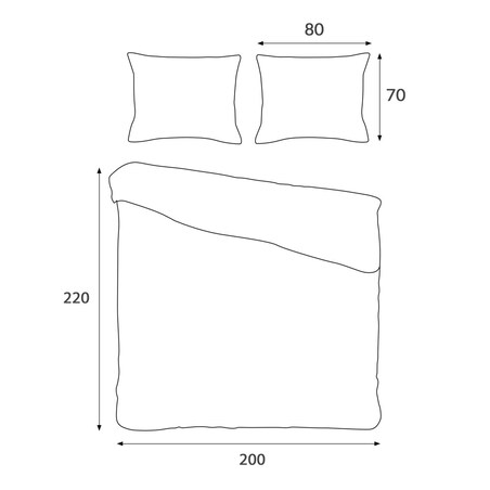 Pościel bawełniana 200x220 Cottonlove Exclusive Calina niebieska i białe kwiaty