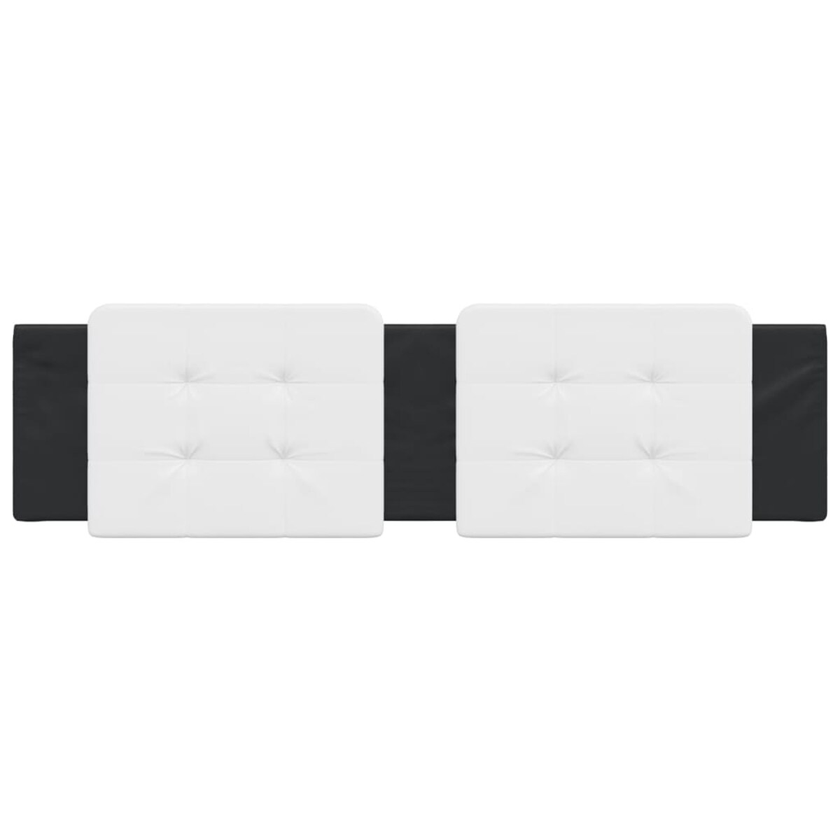 vidaXL Poduszka na wezgłowie, Zadar, biało-czarna, 180 cm, sztuczna skóra