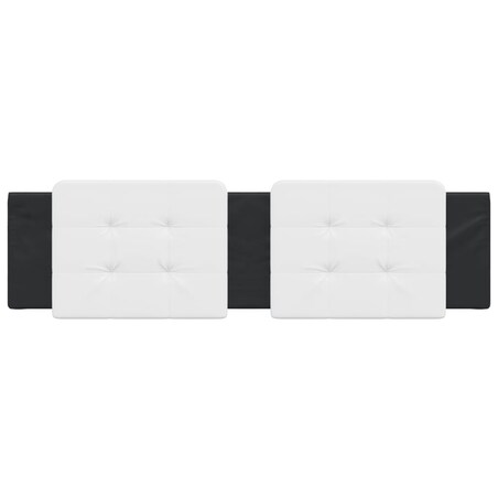 vidaXL Poduszka na wezgłowie, Zadar, biało-czarna, 180 cm, sztuczna skóra