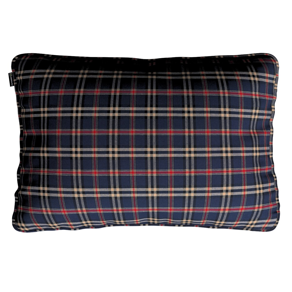 Poszewka Gabi na poduszkę prostokątna 60x40 granatowo-czerwona kratka