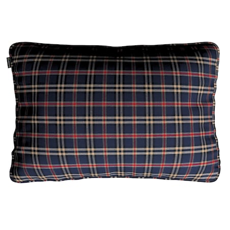 Poszewka Gabi na poduszkę prostokątna 60x40 granatowo-czerwona kratka
