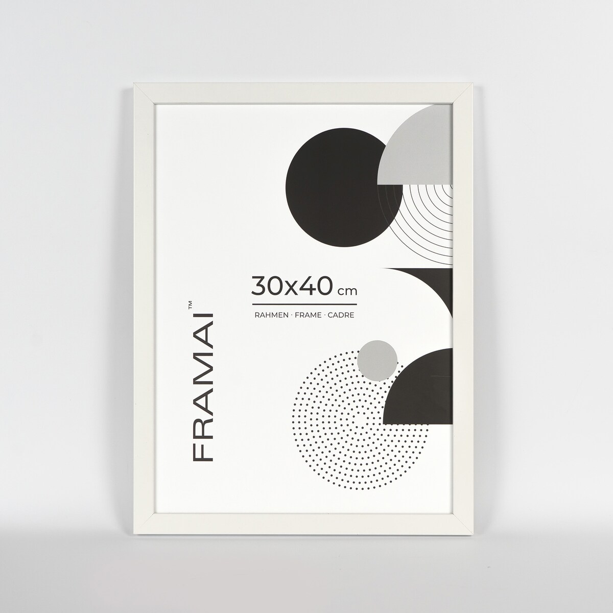 Ramka na zdjęcia 30x40 cm biała rama MDF z plexi do powieszenia pion poziom klasyczna ramka