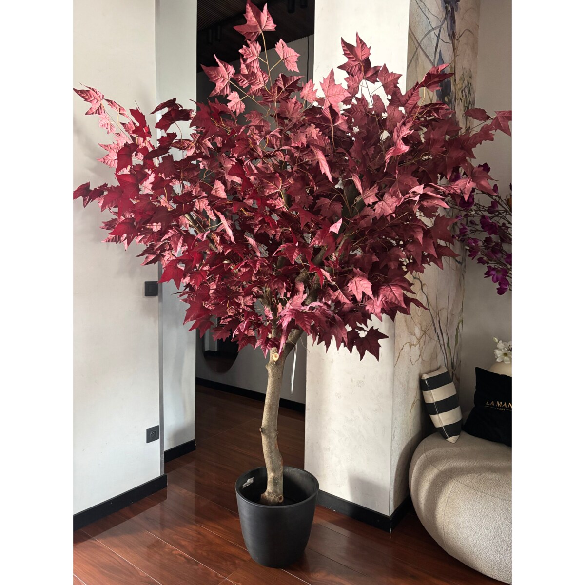 Drzewo klon bordowy na naturalnym pniu 220 cm