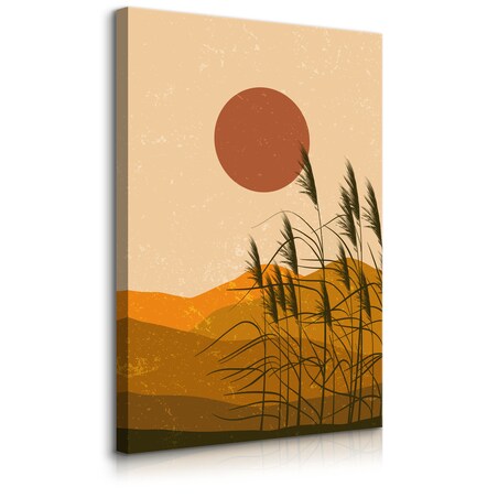 OBRAZ DO SYPIALNI TRZCINY ZACHÓD SŁOŃCA MARTWA NATURA STYL BOHO 30x40cm