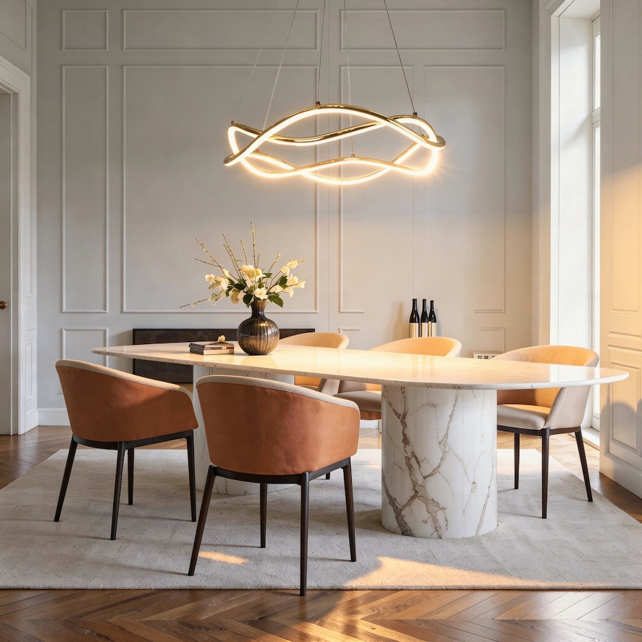 Lampa wisząca Light Prestige Twist złoty LED CCT 3000K/4000K/6000K (regulowana) 1 szt.