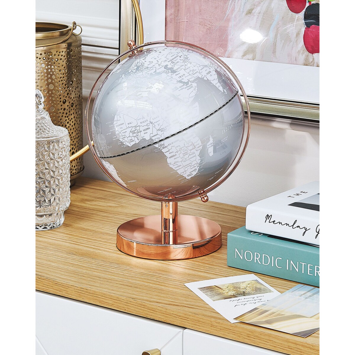 Globus 28 cm srebrny CABOT