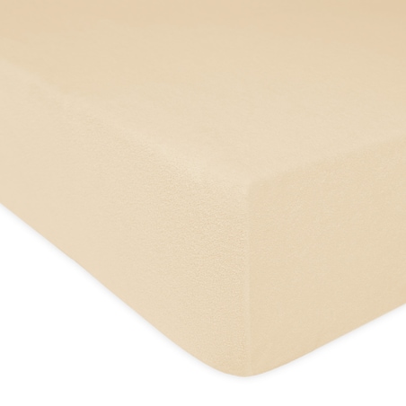Prześcieradło z bawełny frotte z gumką 180x200 kolor jasny beż